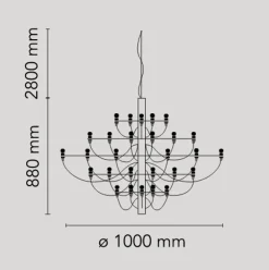 2097/50 lysekrone LED, krom